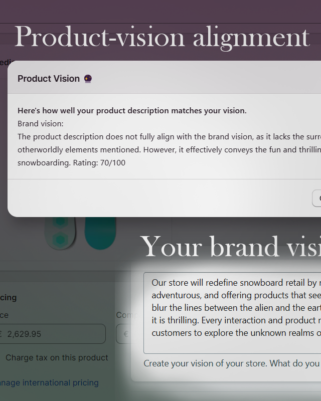 Shopify Brand Harmony Tool Preview