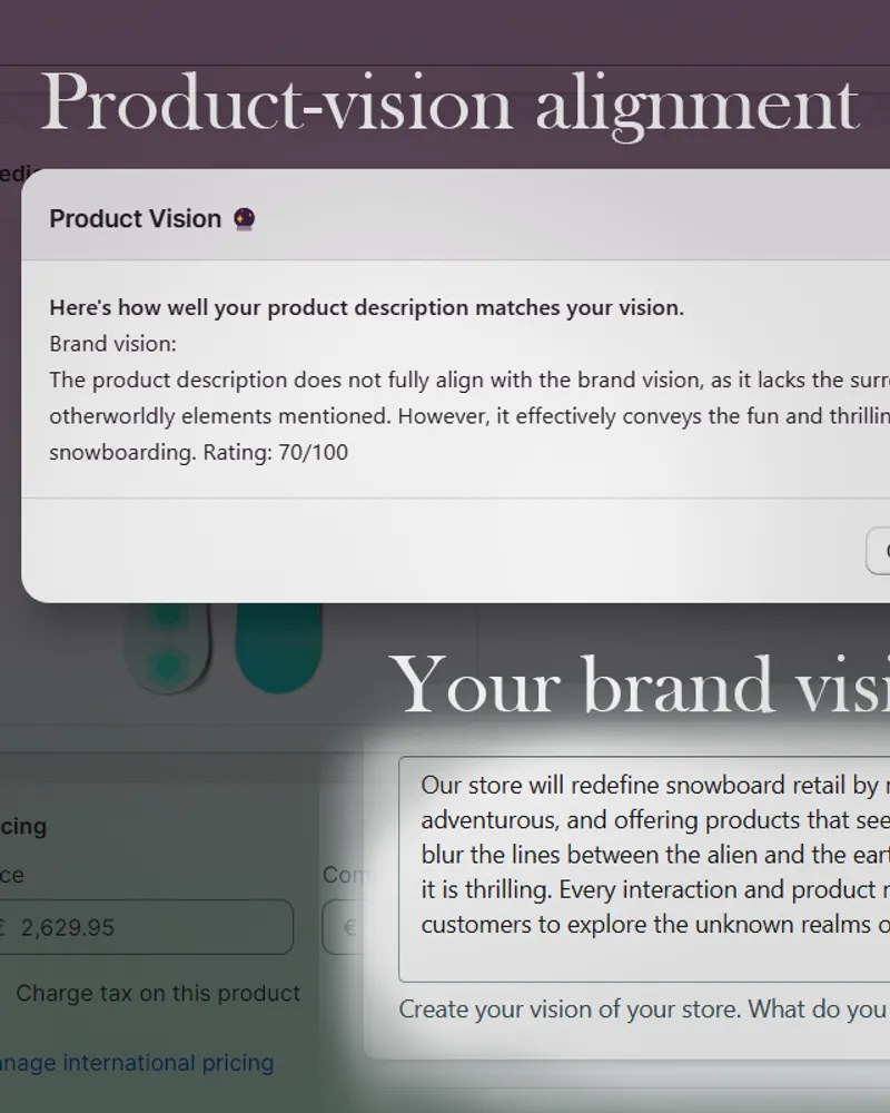 Shopify Brand Harmony Tool Preview